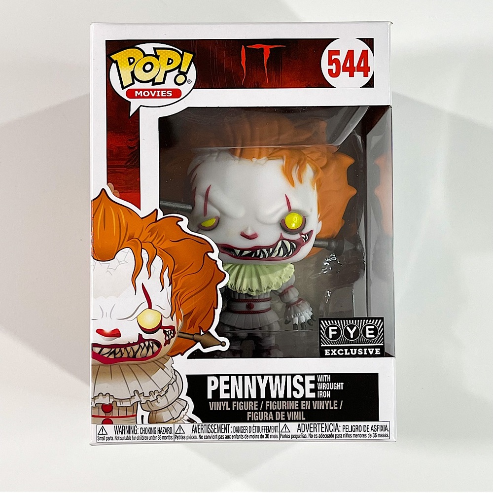 IT Pennywise with Wrought Iron #544 Funko Pop! Movies FYE Exclusive